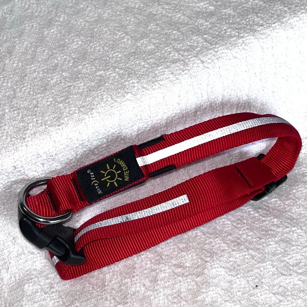 Nite Dawg Light up dog collar red large
